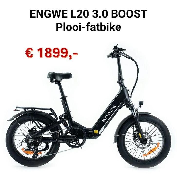 Engwe L20 3.0 Boost *NIEUW*, Vélos & Vélomoteurs, Vélos électriques, Neuf, 50 km par batterie ou plus, Enlèvement