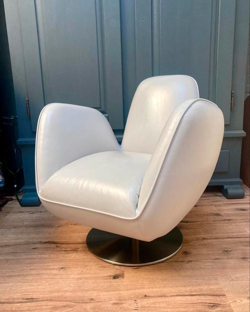 Topform Pinto draaifauteuil, Huis en Inrichting, Fauteuils, Zo goed als nieuw, Leer, Metaal, 75 tot 100 cm, 75 tot 100 cm, Ophalen of Verzenden