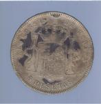 Spanje 5 peseta 1898, Postzegels en Munten, Zilver, Ophalen of Verzenden, Losse munt
