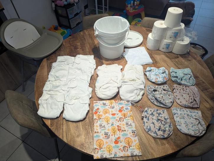 Herbruikbare luierset 2-delig, Enfants & Bébés, Enfants & Bébés Autre, Comme neuf, Enlèvement