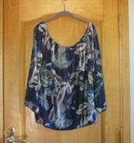 Blauwe gevoerde blouse met veren Maat XL Van Dazzling woman, Ophalen of Verzenden