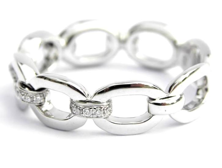 18KT gouden ring gevat met Briljant geslepen diamanten 💎, Handtassen en Accessoires, Ringen, Zo goed als nieuw, Dame of Heer