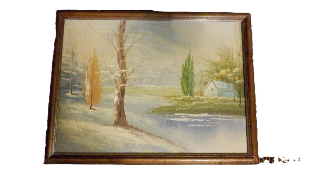 (2) -1 cadre paysage, Enlèvement ou Envoi, Comme neuf, Moins de 50 cm, Moins de 50 cm