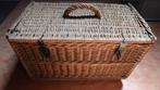 Mooie vintage rieten mand, Ophalen, Gebruikt, Mand, Riet
