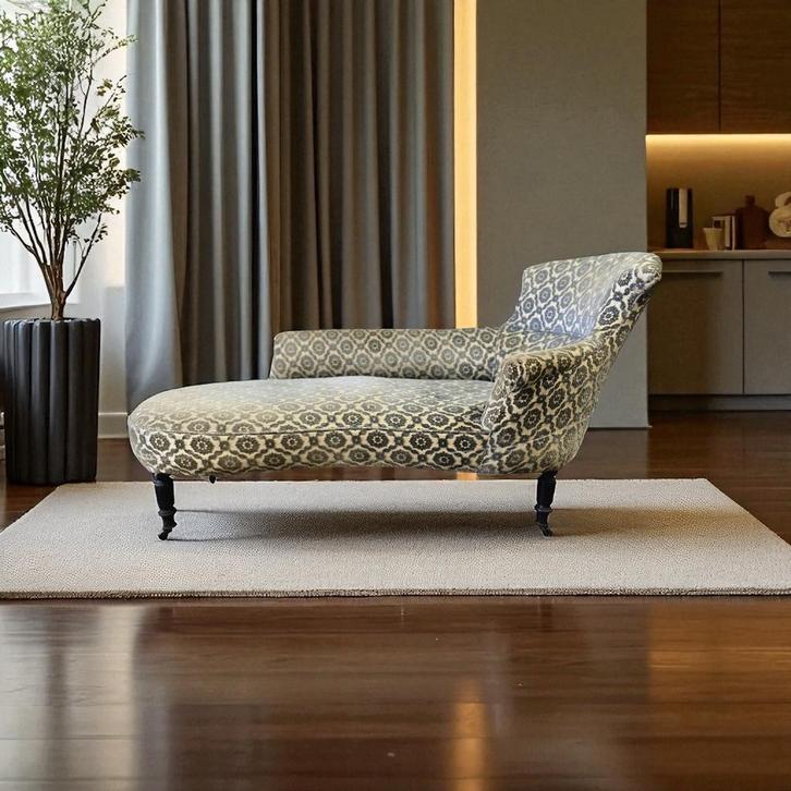 Vintage chaise longue / zetel / sofa, Antiek en Kunst, Antiek | Meubels | Stoelen en Sofa's, Ophalen of Verzenden