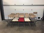 (44) Groot lot van 16 plooibare stoelen met kussens, Huis en Inrichting, Stoelen, Ophalen, Zo goed als nieuw