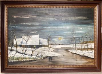 Schilderij Winterlandschap beschikbaar voor biedingen