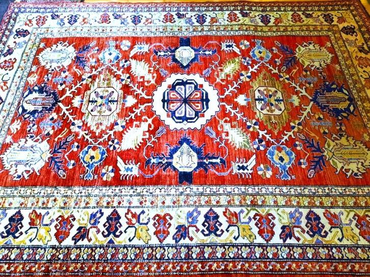 Afghaans kostbare tapijt (Kazak) 335 x 245 cm-Handgeknoopt, Huis en Inrichting, Stoffering | Tapijten en Vloerkleden, Zo goed als nieuw