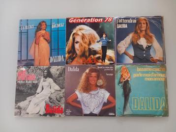6x vinyl 7" single Dalida Chanson Frans Frankrijk Pop Disco beschikbaar voor biedingen