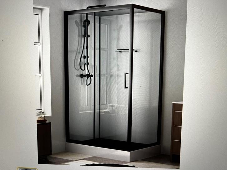 Excellence douchecabine Marina 120x90cm zwart, Doe-het-zelf en Bouw, Sanitair, Nieuw, Douche, Ophalen