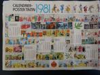 Calendrier poster journal Tintin 1981, Une BD, Utilisé, Enlèvement ou Envoi, Hergé