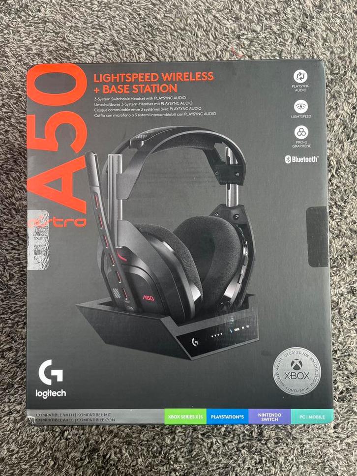 Logitech Astro A50 gamingheadset, Computers en Software, Headsets, Nieuw, Draadloos, Gaming headset, Inklapbare microfoon, Mute-functie