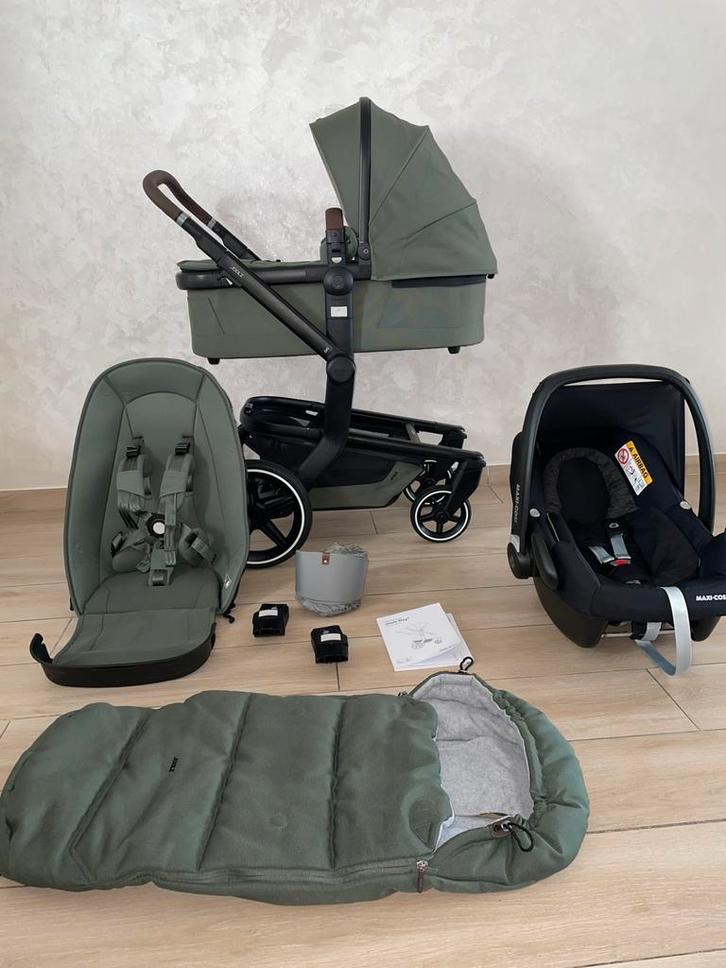 Joolz Day +Plus Marvellous Green kinderwagen 3-in-1 Set, Kinderen en Baby's, Buggy's, Zo goed als nieuw, Maxi-Cosi, Regenhoes