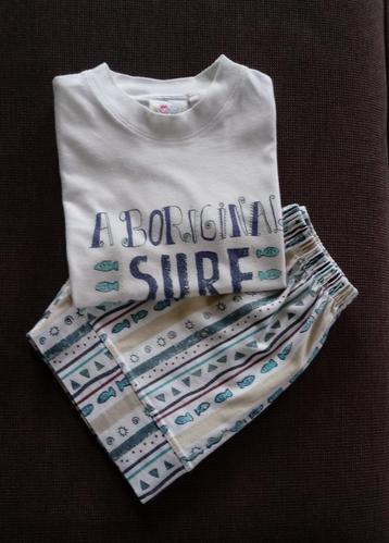 Ecru zomerpyjama met print, maat 104 beschikbaar voor biedingen