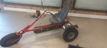 vintage Mammoet trike skelter gokart met kiep aanhangwagen beschikbaar voor biedingen