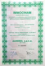 Immocinam (Rex concern Antwerpen) 1989, Postzegels en Munten, Ophalen of Verzenden, 1970 tot heden, Aandeel