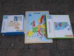 BS houten world game, BS world puzzel en houten puzzel., Kinderen en Baby's, Ophalen, Gebruikt, Meer dan 50 stukjes, Van hout