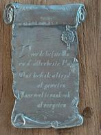 Tinnen spreukbord, Ophalen of Verzenden
