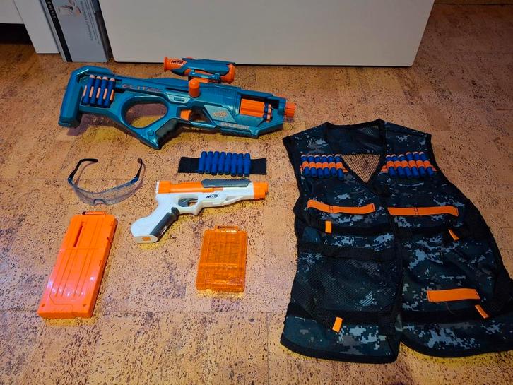 nerf sniper set + 109 kogels, Kinderen en Baby's, Speelgoed | Buiten | Actiespeelgoed, Zo goed als nieuw, Ophalen