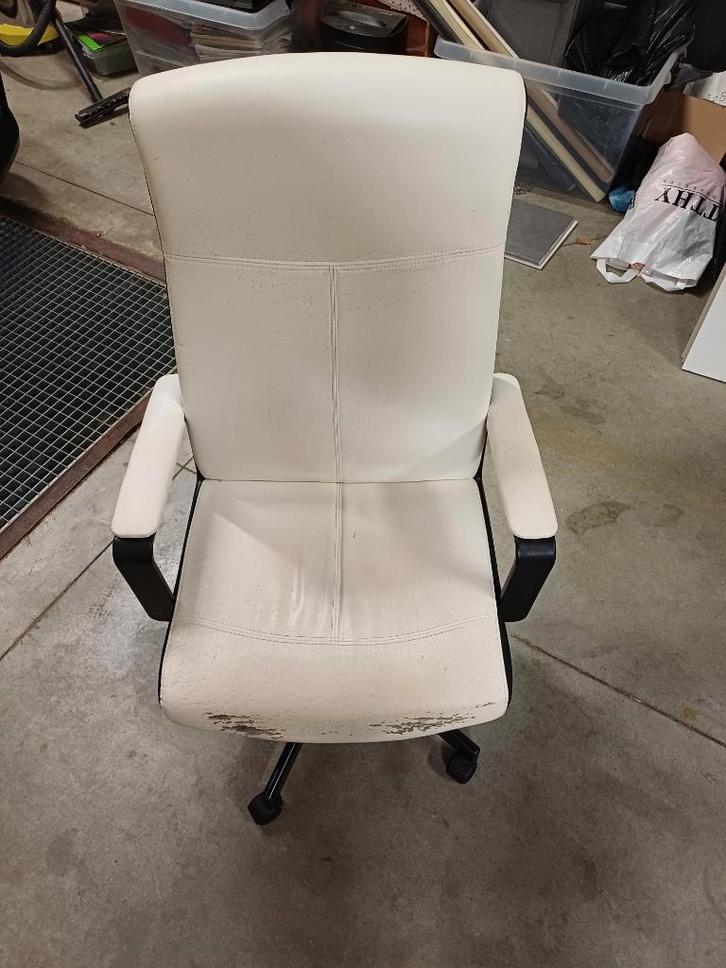 gratis bureaustoel, Huis en Inrichting, Bureaustoelen, Gebruikt, Bureaustoel, Wit, Ophalen