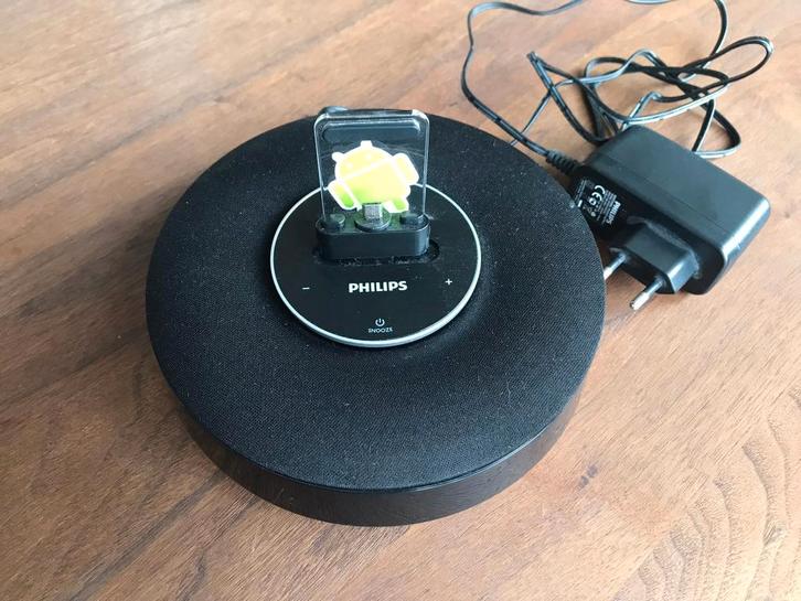 Wekker Klok Philips Fidelio AS111 Docking Station   µh, Computers en Software, Dockingstations, Docking station, Telefoon, Ophalen of Verzenden