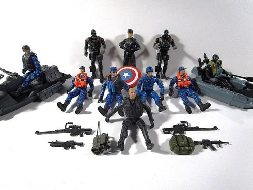 Gi Joe - US Navy Crew 2 - Figuren+ uitrusting 1:18 - Gijoe, Verzamelen, Poppetjes en Figuurtjes, Gebruikt, Ophalen of Verzenden