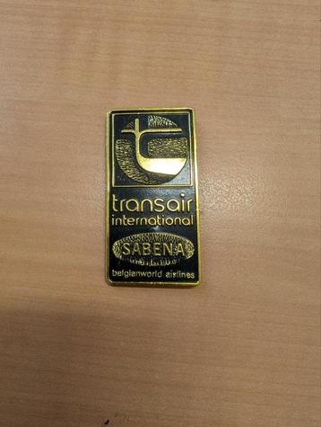 Antieke decoratieve plaat Transair International en Sabena  beschikbaar voor biedingen