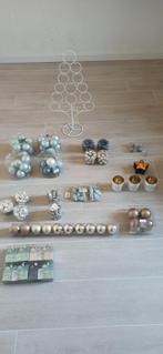 Kerstdecoratie grijsblauwe tinten, Diversen, Ophalen of Verzenden, Zo goed als nieuw