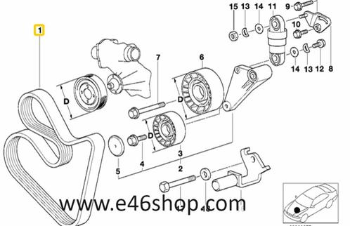 V RIEM Polyriem BMW E34 E32 E31 OE 11281702898, Auto-onderdelen, Motor en Toebehoren, BMW, Nieuw, Ophalen of Verzenden