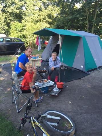Retro tent katoen, Caravans en Kamperen, Tenten, Ophalen, Gebruikt, Tot en met 4