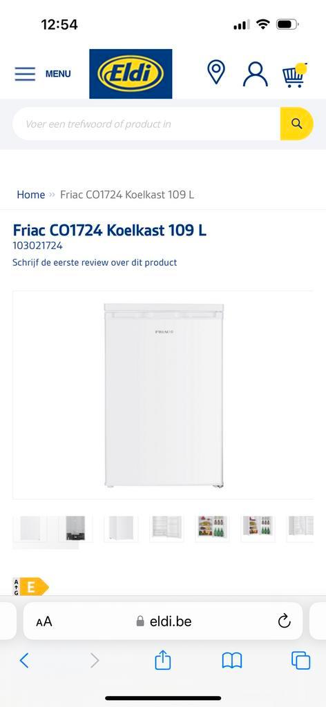 Friac CO1724 Koelkast 109L, Electroménager, Réfrigérateurs & Frigos, Comme neuf, Enlèvement