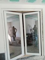DUBBELE PVC-DEUR, Ophalen, Gebruikt, 150 tot 225 cm, Inclusief glas