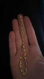 Bracelet vintage  or 18k pierre rubis saphir émeraude, Handtassen en Accessoires, Ophalen, Zo goed als nieuw, Goud, Goud