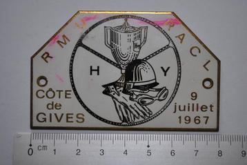 BADGE EMAILLE COTE DE GIVES JUILLET 1967 ROYAL MOTOR UNION beschikbaar voor biedingen