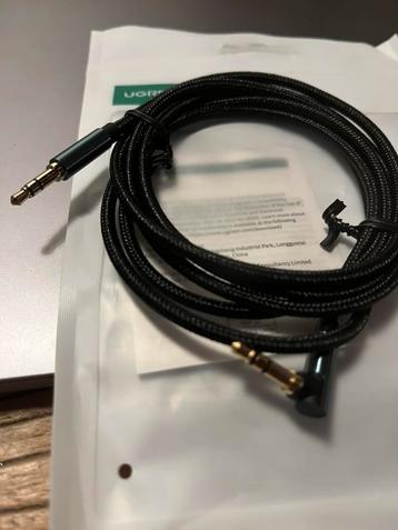Nieuwe mini jack kabel 3.5 mm 1.5m lang blue black nieuw beschikbaar voor biedingen