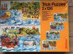 Puzzel retro stijl en 4 in 1: piraten, Plus de 50 pièces, 4 à 6 ans, Utilisé, Enlèvement ou Envoi