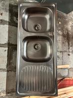 Évier 2 bassins + plaque d'égouttage, Maison & Meubles, Cuisine | Éléments de cuisine, Enlèvement, Utilisé