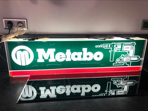METABO lichtreclame lichtbak mancave-retro-vintage 1994, Collections, Marques & Objets publicitaires, Utilisé, Table lumineuse ou lampe (néon)
