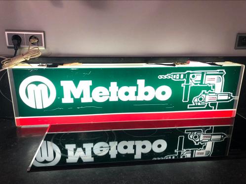 METABO lichtreclame lichtbak mancave-retro-vintage 1994, Verzamelen, Merken en Reclamevoorwerpen, Gebruikt, Lichtbak of (neon) lamp