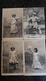 antieke postkaarten met kinderen dd 1914, Verzamelen, Gelopen, Kinderen, Ophalen of Verzenden, Voor 1920