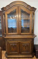 Eiken dressoir, vitrinekast, eettafel met 6 stoelen, Huis en Inrichting, Ophalen, /, Gebruikt, 75 cm of meer