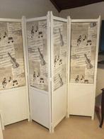 Zeer mooi vouwscherm met muzikale patronen, Huis en Inrichting, Woonaccessoires | Wanddecoraties, Ophalen, Zo goed als nieuw