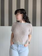 Handgebreid gestreept t-shirt, Ophalen of Verzenden, Korte mouw, Handgemaakt, Maat 36 (S)