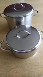 2 roestvrijstalen pannen, Ophalen, Zo goed als nieuw, Inox