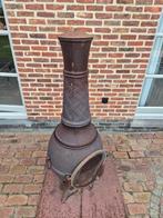 Gietijzeren buitenkachel. 140 cm hoog., Tuin en Terras, Ophalen, Zo goed als nieuw