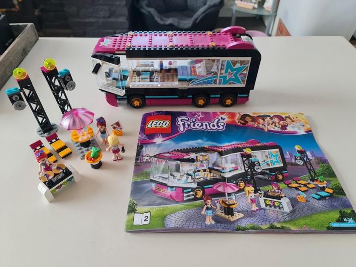 Lego Friends nr. 41106 :  popstar tourbus, Kinderen en Baby's, Speelgoed | Duplo en Lego, Zo goed als nieuw, Lego, Ophalen of Verzenden