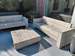 Steigerhouten banken, Ophalen, Zo goed als nieuw, Tuinset