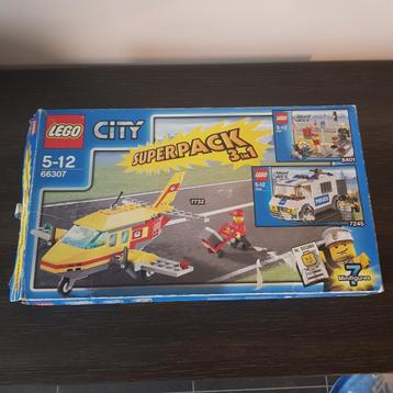 Lego City 66307: vliegtuig (7732) + politie (7245) + (8401)