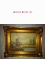 Schilderijtje op doek Winters, Antiek en Kunst, Kunst | Schilderijen | Klassiek, Ophalen