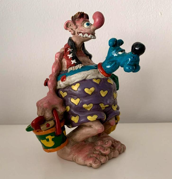 Joop Klepzeiker - Joop gaat zwemmen - Resin, Verzamelen, Beelden en Beeldjes, Zo goed als nieuw, Ophalen of Verzenden